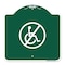 Signmission Designer Series Sign-No Handicap, Green & White Aluminum Sign, 18" x 18", GW-1818-23846 A-DES-GW-1818-23846 - alternate 1